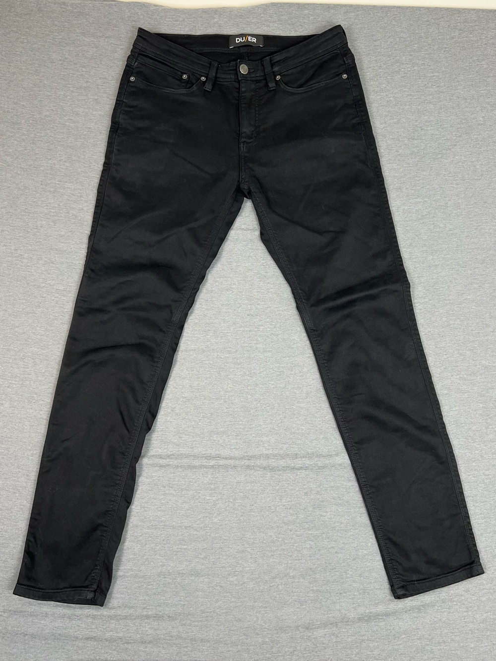 Duer N2X Slim Fit Black Jeans - Classic Black Stretch Denim